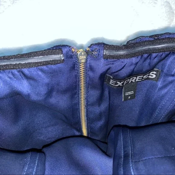 NEW Express Lace Casual Party Dress: Size 2 Blue - Picture 6 of 11